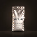 Fire & Ash Xplora Blend, 100% Arabica coffee in a 1kg silver bag